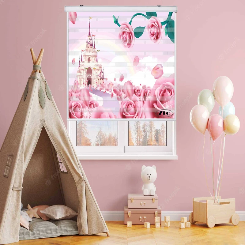 پرده زبرا زیو کد K3042 سایز 150X150 سانتی متر