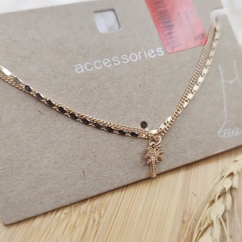 پابند زنانه اکسسورایز مدل دولاین نخل آویز