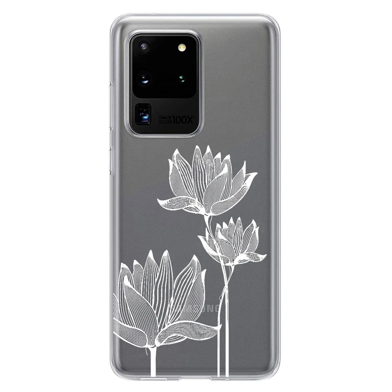 کاور مگافون طرح گل مدل C47-W مناسب برای گوشی موبایل سامسونگ Galaxy S20 Ultra