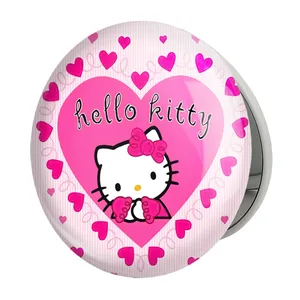 آینه جیبی خندالو طرح هلو کیتی مدل تاشو کد 24724 