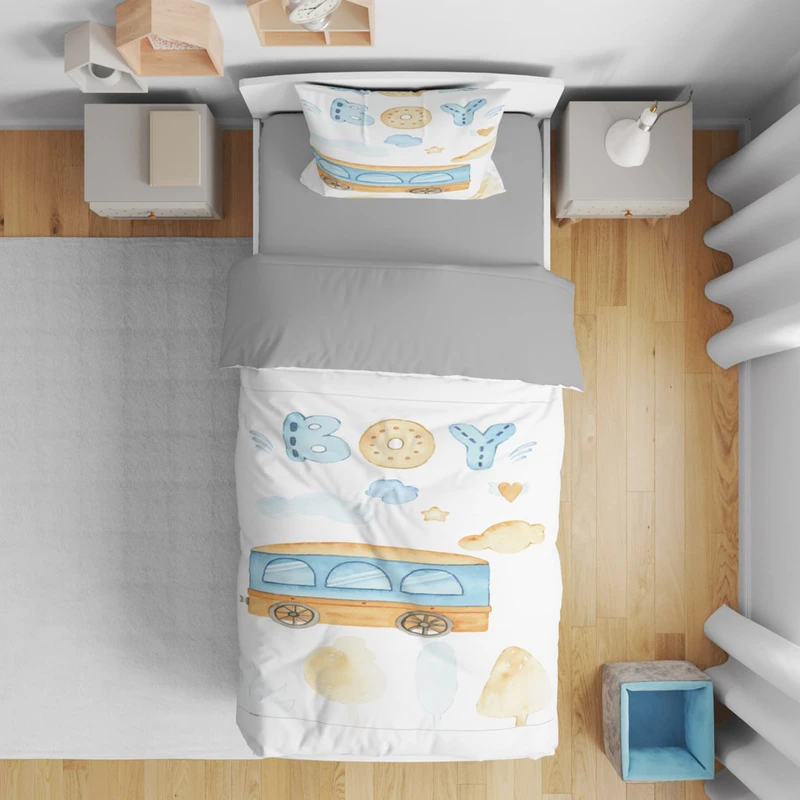 سرویس روتختی مدل اتوبوس 4585 یکنفره 5 تکه