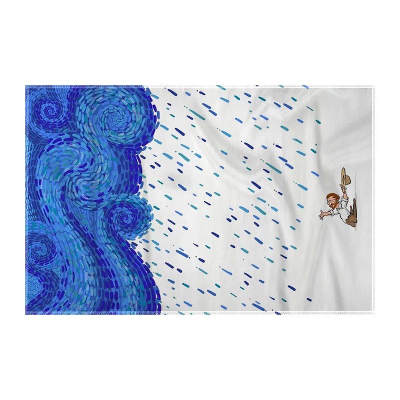 کاغذ کادو ترمه طراحان ایده مدل پترن ون گوگ کد strm1022