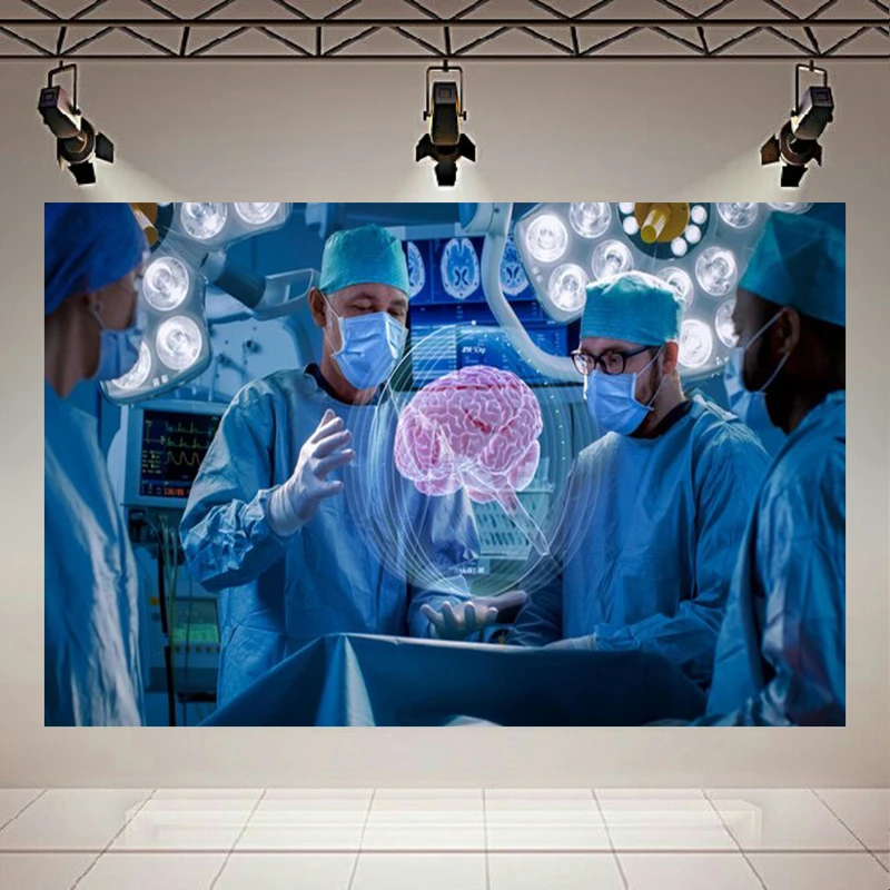 تابلو بوم طرح مخمل جراح مدل مغز کد AR305365