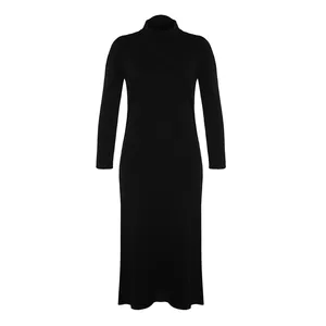 پیراهن بافتنی یقه ایستاده زنانه ترندیول مدل 20239208