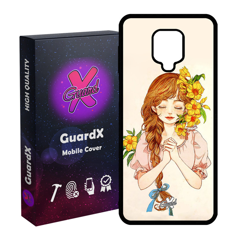 کاور گارد ایکس طرح دختر مدل Glass10317 مناسب برای گوشی موبایل شیائومی Redmi Note 9S / Note 9 Pro / Note 9 Pro Max