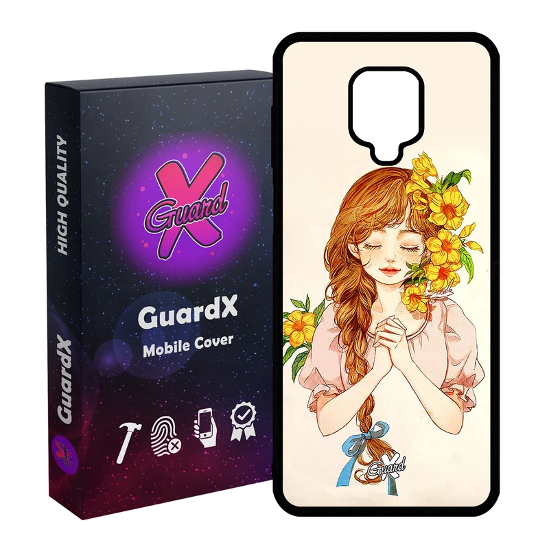 کاور گارد ایکس طرح دختر مدل Glass10317 مناسب برای گوشی موبایل شیائومی Redmi Note 9S / Note 9 Pro / Note 9 Pro Max