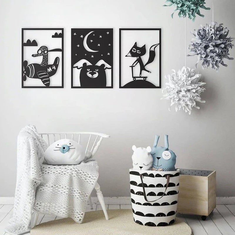 استیکر دکو رستا مدل کارتونی کودکانه کد C396 مجموعه سه عددی 