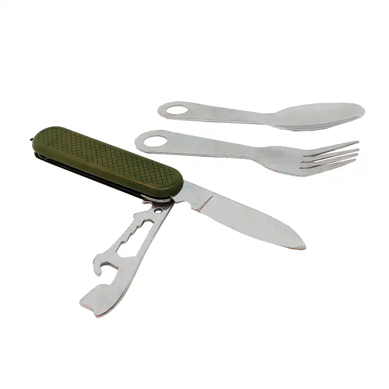 چاقوی چندکاره سفری مدل GH 180 به همراه قاشق و چنگال