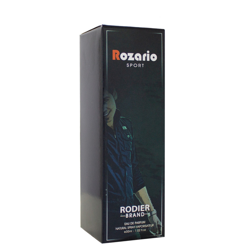 عطر جیبی مردانه رودیر مدل Rozario حجم 30 میلی لیتر