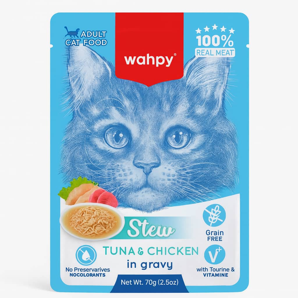 وچ گربه وانپی مدل Stew Tuna & Chicken وزن 70 گرم
