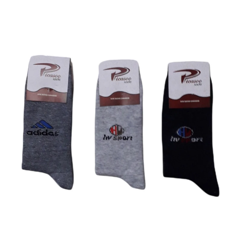 جوراب مردانه مدل حوله ای کد 1367 مجموعه 3 عددی