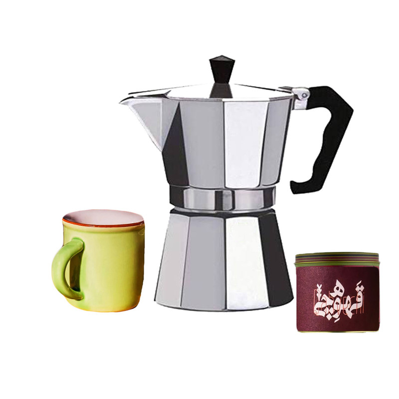 ست قهوه خوری آرا هنر فاخر ایرانی مدل قهوه چی مجموعه 3 عددی