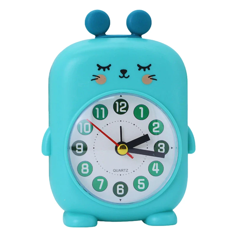 ساعت رومیزی کودک طرح گربه مدل زنگ دار