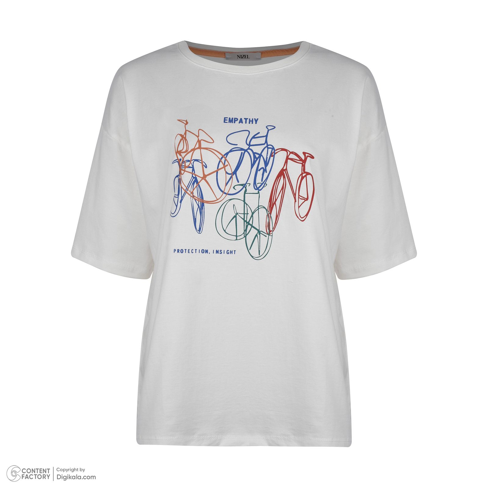 تی شرت آستین کوتاه زنانه نیزل مدل 0683-001 رنگ سفید -  - 4