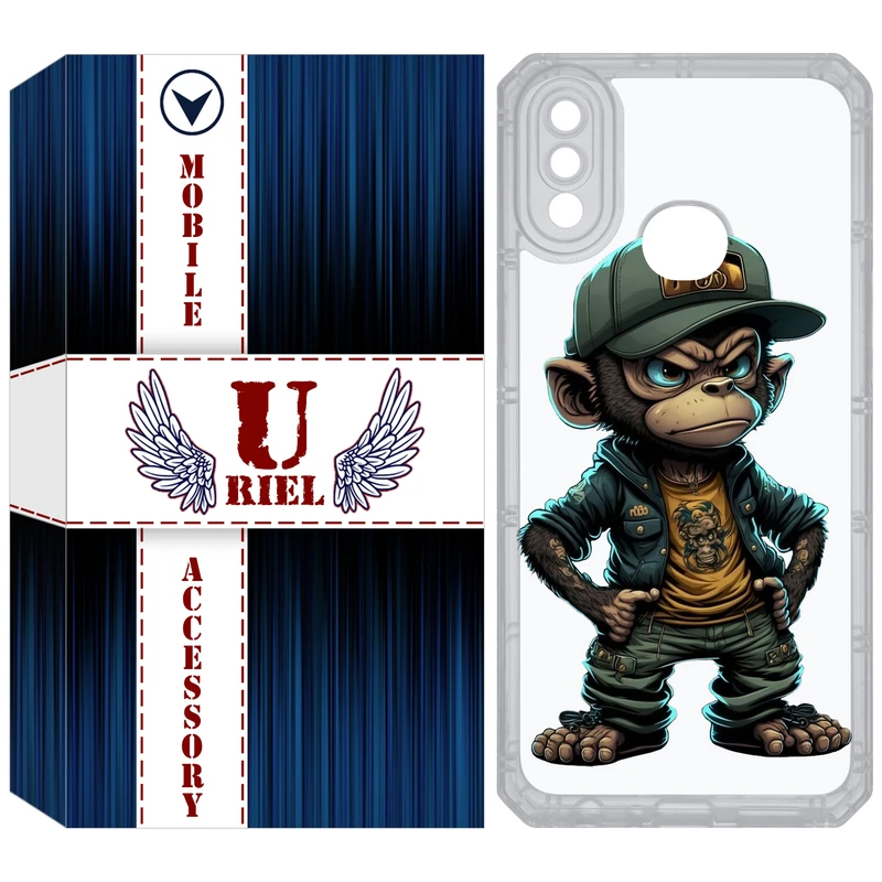 کاور یوریل مدل Clear کد 37 طرح Monkey مناسب برای گوشی موبایل سامسونگ Galaxy A10S / M10S