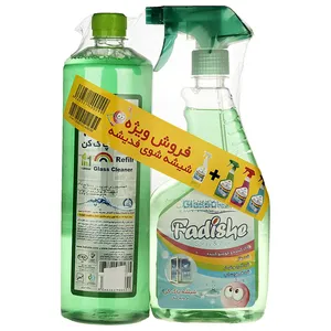 پکیج اسپری و مایع شیشه شوی فدیشه مدل Green بسته دو عددی