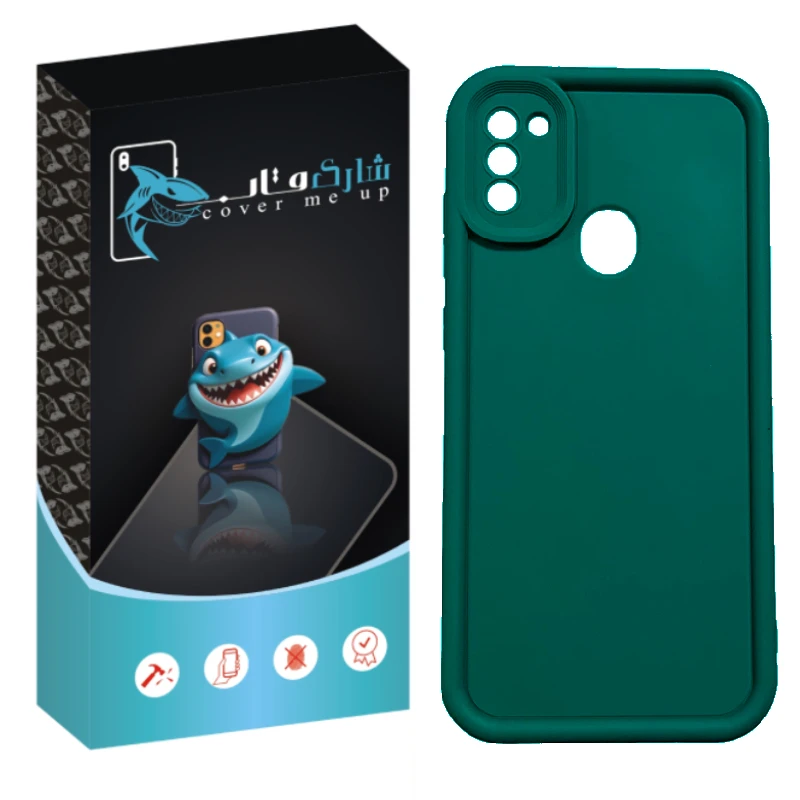 کاور شارک قاب مدل سیلیکونی سولید مناسب برای گوشی موبایل سامسونگ Galaxy A11