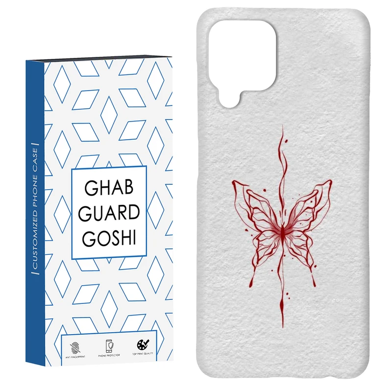 کاور قاب گارد گوشی طرح پروانه کد Dimo-915 مناسب برای گوشی موبایل سامسونگ Galaxy A12 / Galaxy M12