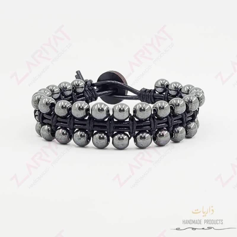 دستبند مردانه ذاریات مدل خاکستر کد Z-M.CH592