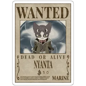 استیکر لپ تاپ مدل Log Horizon Nyanta Cute Cat Shiroe