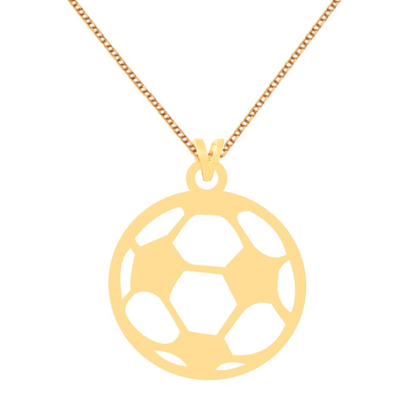 گردنبند طلا 18 عیار زنانه کرابو طرح توپ فوتبال مدل Kr70328