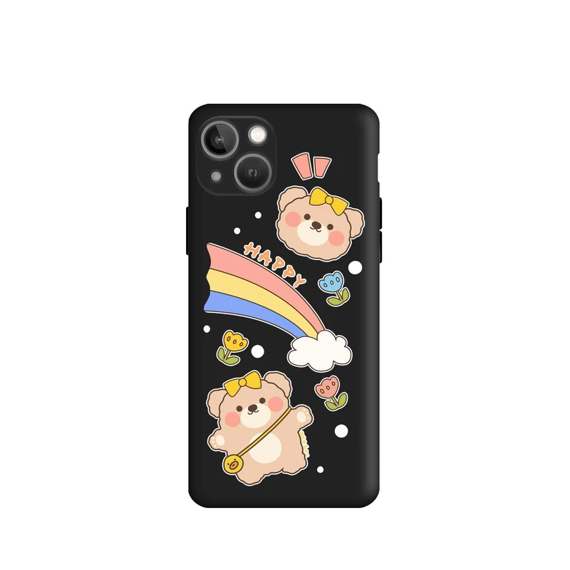 کاور قاب گارد طرح خرس رنگین کمان کد m6808 مناسب برای گوشی موبایل اپل iphone 13 mini