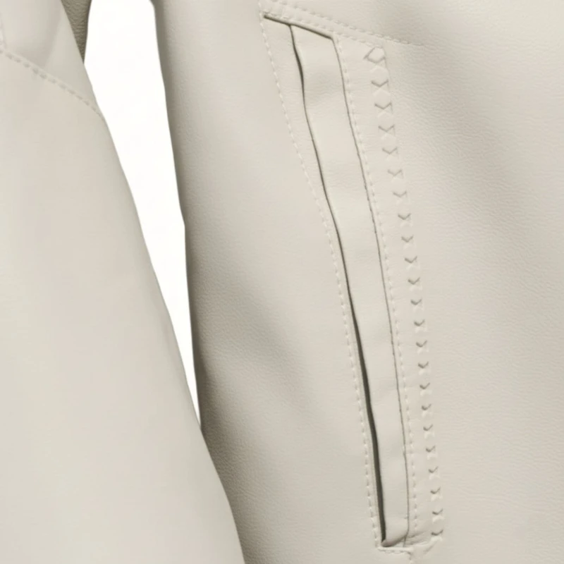 عکس شماره 8 : کت چرم مردانه مدل یقه دیپلمات