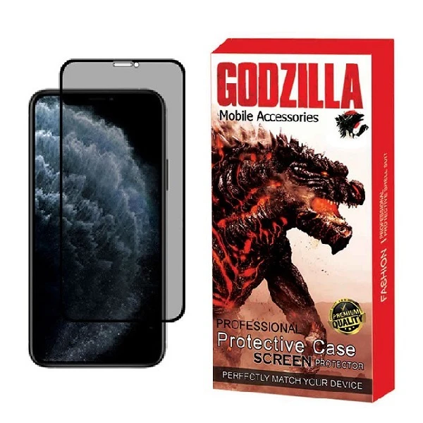 محافظ صفحه نمایش حریم شخصی گودزیلا مدل FL مناسب برای گوشی موبایل اپل iPhone 12 pro max