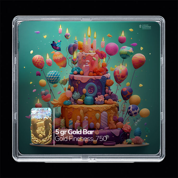 شمش طلا 18 عیار مدوپد مدل کیک  کد SG10831