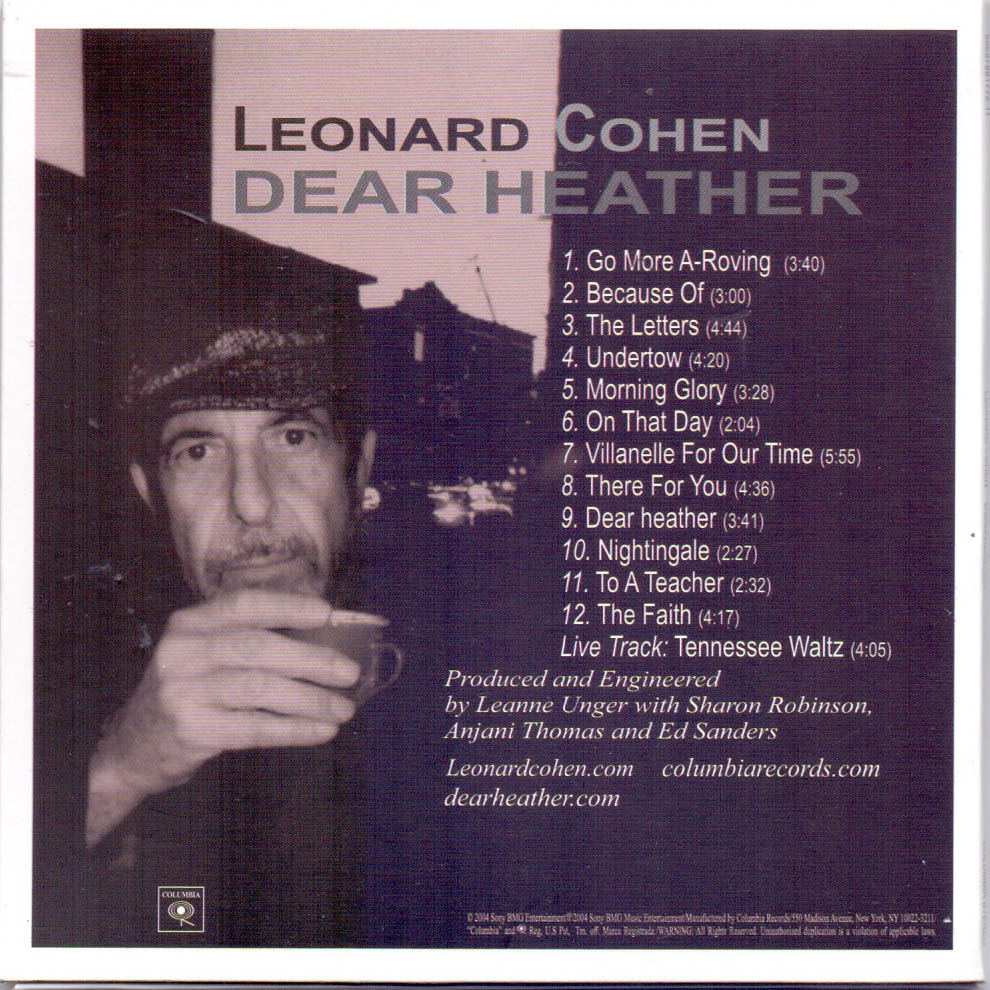 آلبوم موسیقی DEAR HEATHER اثر لئونارد کوهن