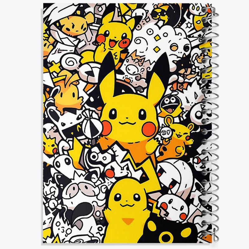 دفتر شطرنجی 50 برگ خندالو طرح انیمه پوکمون کد N2063