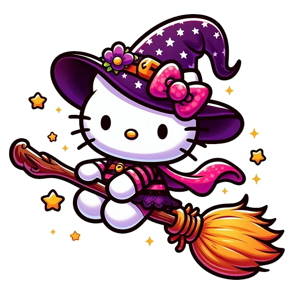 استیکر پارچه و لباس پاد آفرین طرح کیتی کد 2853