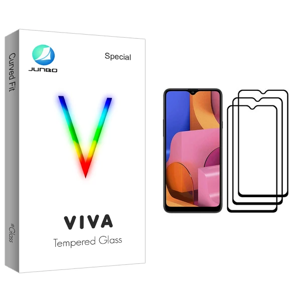 محافظ صفحه نمایش جانبو مدل Viva Glass مناسب برای گوشی موبایل سامسونگ Galaxy A20s بسته سه عددی