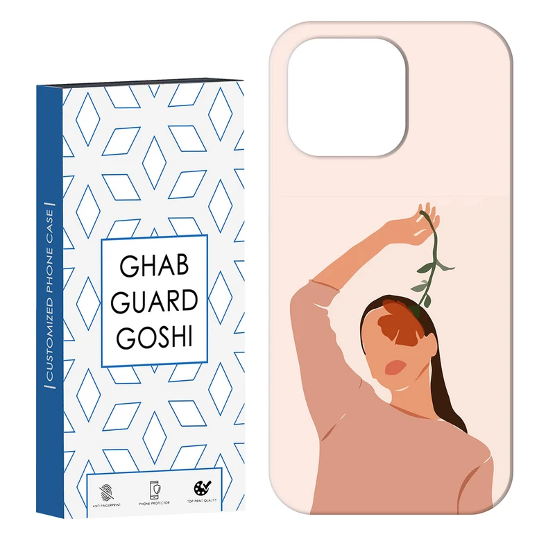 کاور قاب گارد گوشی طرح دختر و گل کد Dimo-678 مناسب برای گوشی موبایل اپل IPHONE 16 PRO   