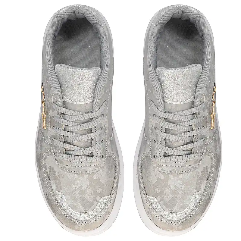 کفش روزمره زنانه مدل  254006615  طرح ستاره رنگ خاکستری