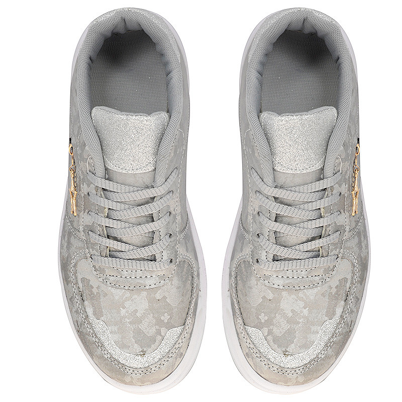 کفش روزمره زنانه مدل  254006615  طرح ستاره رنگ خاکستری