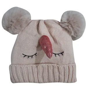  کلاه بافتنی بچگانه مدل تک شاخ کد 123