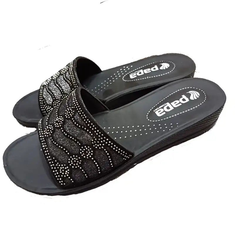 دمپایی زنانه پاپا مدل نگین دار