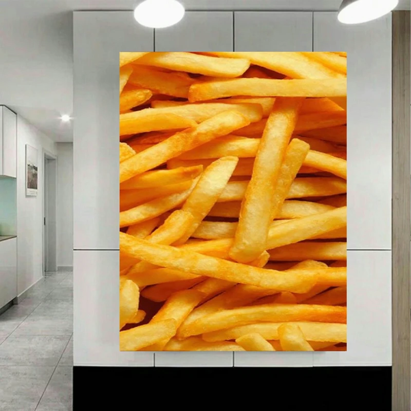 استیکر طرح فست فود مدل سیب زمینی سرخ شده کد AR1080