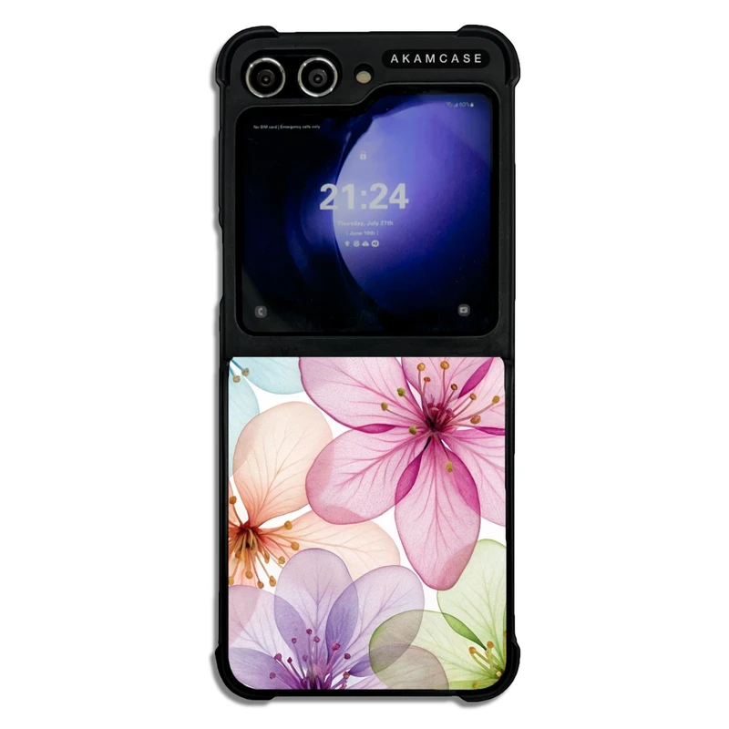 کاور آکام مدل AMC-WSGZFLIP5-FLOWERS-29 مناسب برای گوشی موبایل سامسونگ Galaxy Z Flip 5