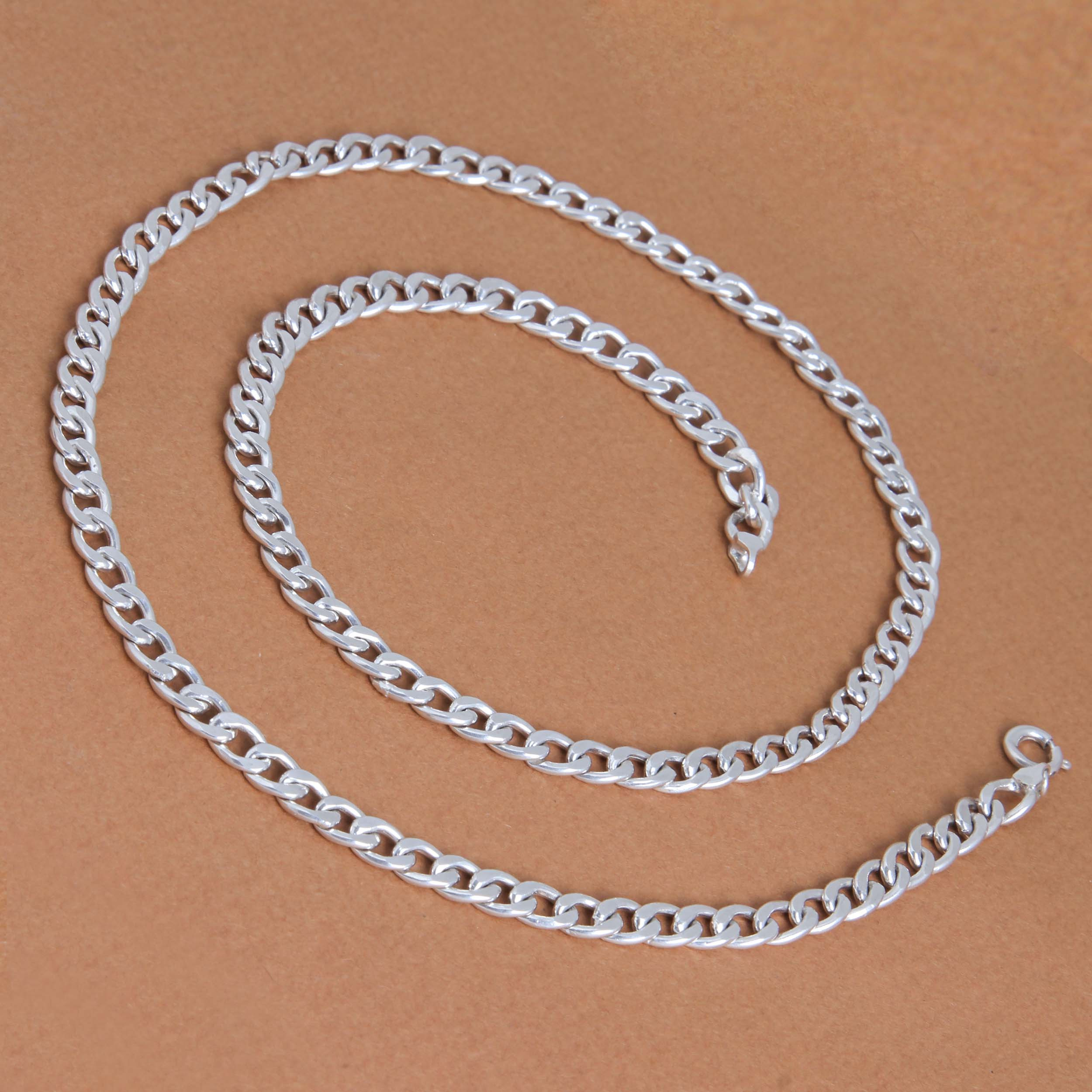 زنجیر نقره مردانه کد ZR_075