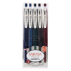 نقد و بررسی روان نویس زبرا سری Clip مدل Sarasa Vintage با قطر نوشتاری 0.5 بسته 5 عددی توسط خریداران