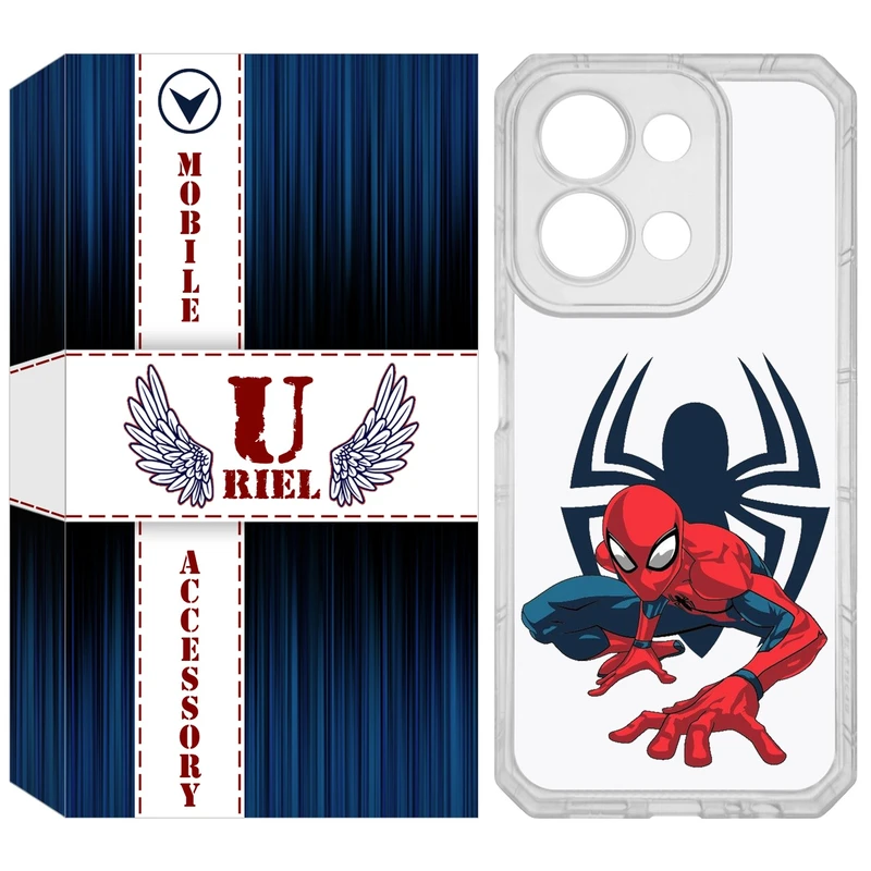 کاور یوریل مدل Clear کد 75 طرح اسپایدرمن مناسب برای گوشی موبایل شیائومی Redmi 15C 4G