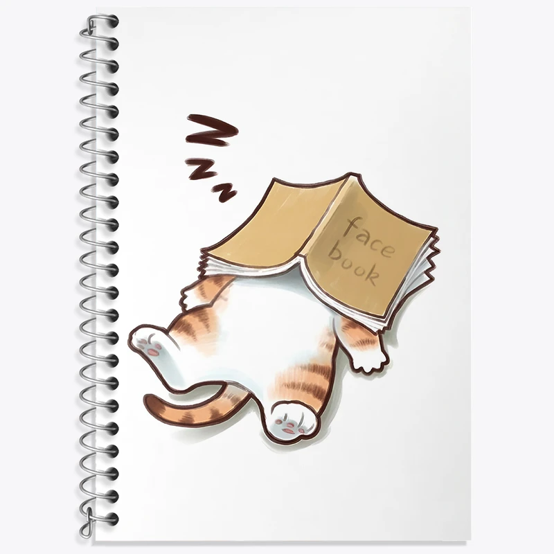 دفتر نت موسیقی 50 برگ خندالو طرح گربه کیوت کد N3039