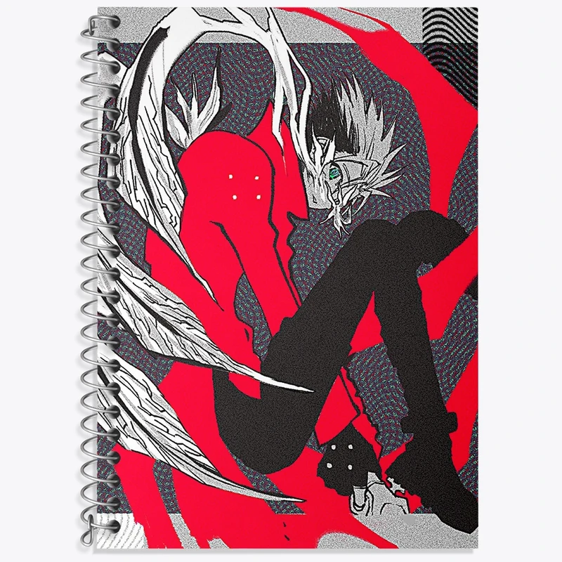 دفتر زبان 50 برگ خندالو مدل دو خط طرح وش انیمه تریگان (Trigun) کد 36234