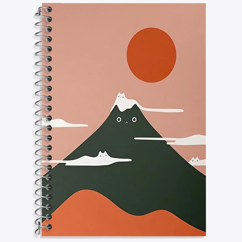 دفتر لغت 50 برگ خندالو طرح کوه گربه ای کد N5681