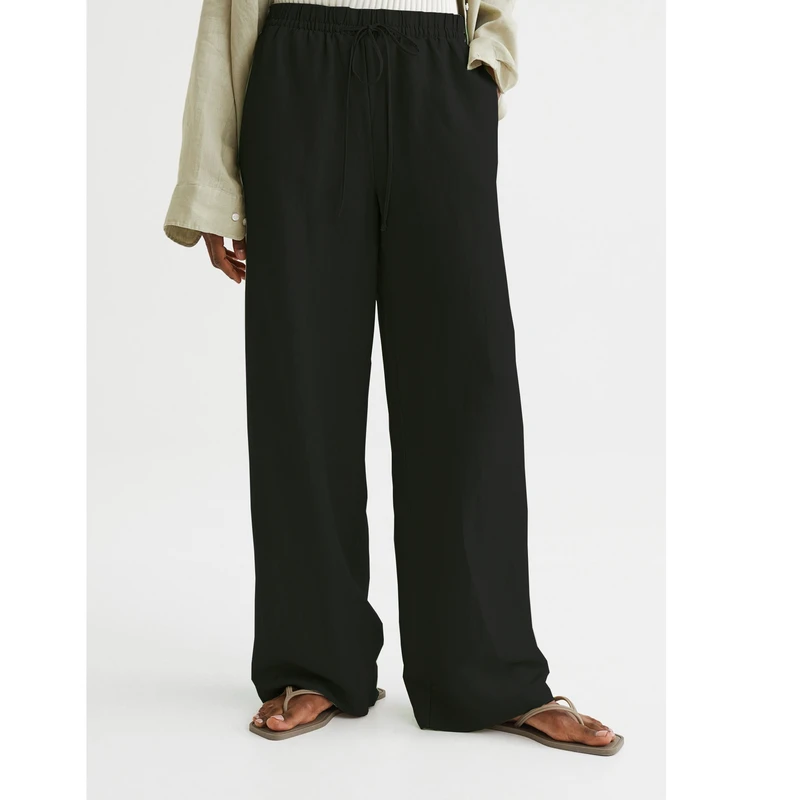 عکس شماره 5 : شلوار زنانه مدل لینن بگ کد 800bk