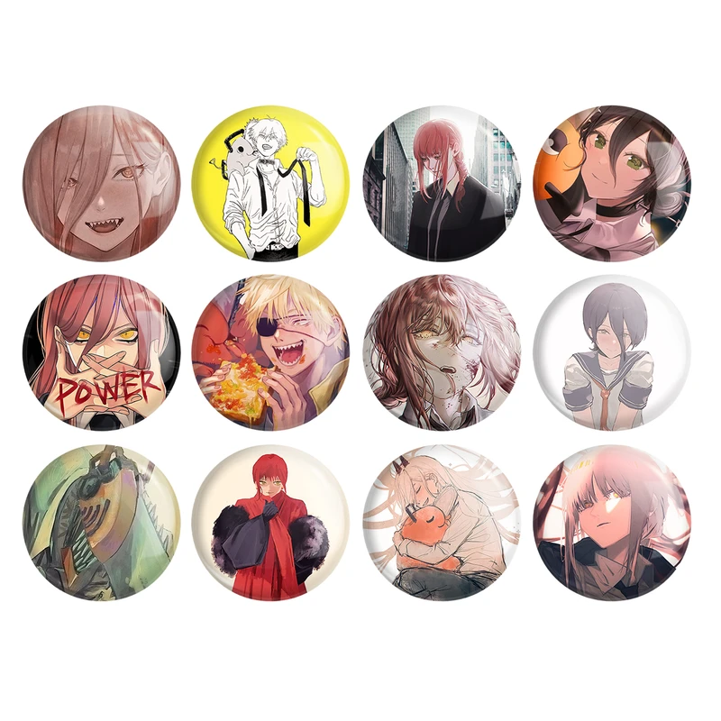 پیکسل خندالو مدل انیمه مرد اره ای Chainsaw Man کد 1001 مجموعه 12 عددی