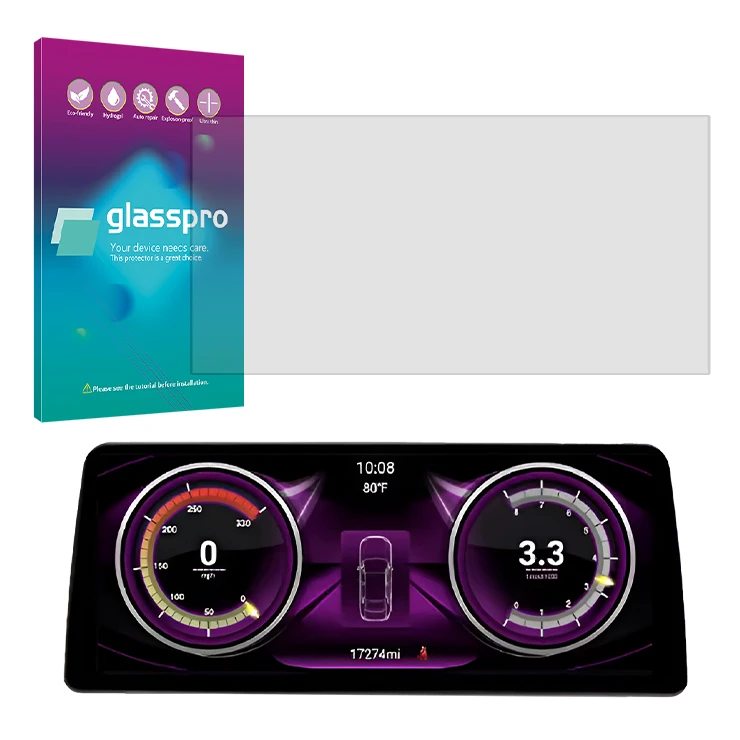 محافظ مانیتور شفاف گلس پرو مدل Fabric مناسب برای مانیتور بی ام دبلیو BMW X3 2015-2017