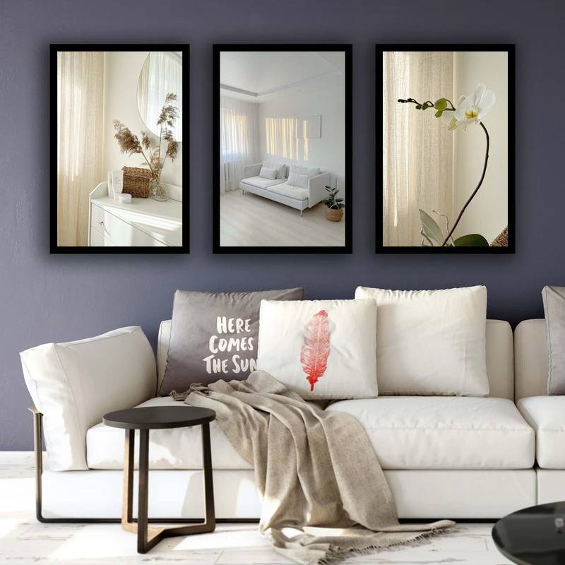 تابلو بکلیت طرح دکوری مدرن خانه رویایی مدل B-1059 مجموعه 3 عددی